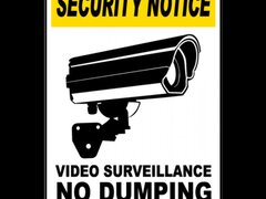 Video Surveillance No Dumping Sign